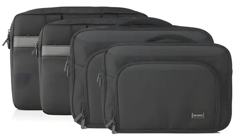 4smarts Target Eco Slim 15-16" černá / Brašna pro notebook / do 16" / polyester RPET / ramenní popruh
