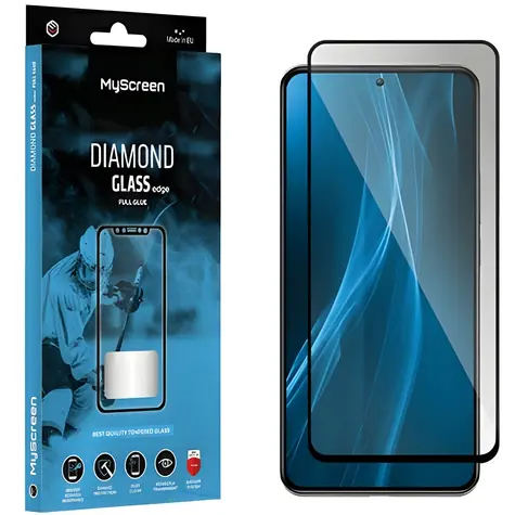 MyScreen Diamond Glass edge Full Glue Oppo A2 5G černá / Ochranné sklo / 9H / lepení přes celý displej