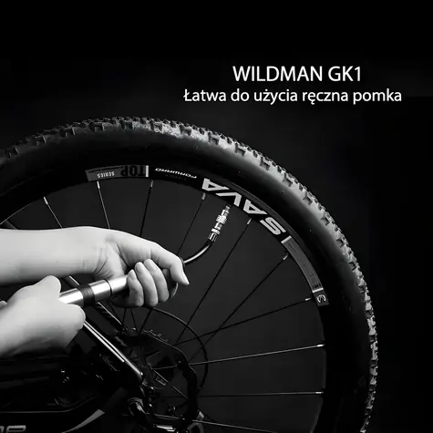 WILDMAN Hustilka FK1 černá / Hliníková / 100 PSI (7 BAR) / Presta & Schrader / 88 g