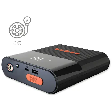 4smarts PitStop+ černá / Startovací powerbanka / 8800 mAh / kompresor / svítilna / 800A
