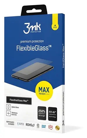 3mk FlexibleGlass Max Samsung Galaxy S24 Ultra černá / Hybridní sklo / 7H / 0,2 mm / celoplošné