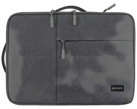 4smarts AirCushion Multi Sleeve 15" šedá / Pouzdro na notebook / do 15" / nylon / kapsa na tablet do 10"