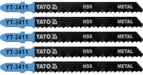 YATO List pilový do přímočaré pily na kov 100 mm / List pilový / TPI8 / 5 ks