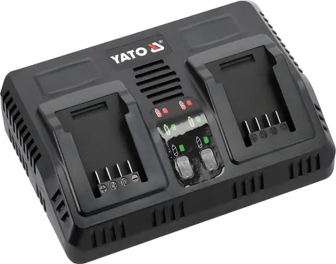 YATO Nabíječka 2x aku baterie 18 V / Dvouslotová nabíječka / 2x 18V / 2,2 A / Li-ion