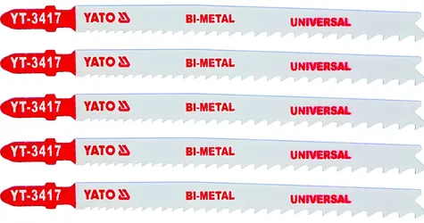YATO List do přímočaré pily 130 mm UNI TPI10-5 / Pilový list / Bi-Metal / 5 ks