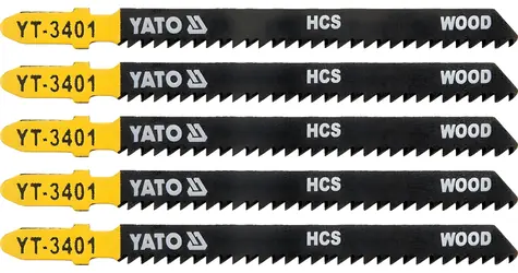 YATO List pilový do přímočaré pily 100 mm / Pilový list / Na dřevo / TPI10 / 5 ks