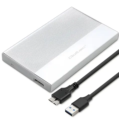 Externí rámeček pro 2.5" SSD/HDD disk stříbrný / Rámeček / SATA / USB 3.0 / 5 Gb/s / do 2TB