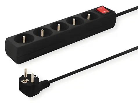 LZ-02 Prodlužovací přívod 5 zásuvek / Prodlužovací přívod / 230V/16A / 3 m / s vypínačem