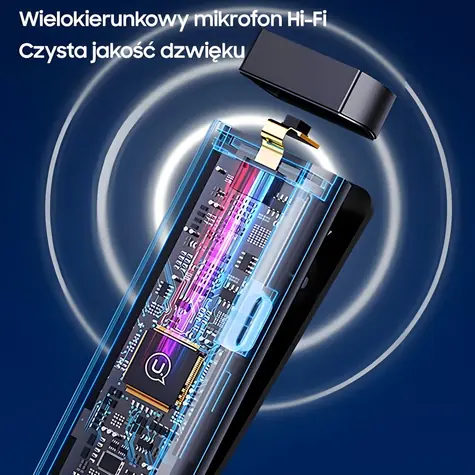 USAMS ZB244MKF01 / Klopový mikrofon / bezdrátový 2,4GHz / ENC potlačení šumu / Lightning / dosah 10 m