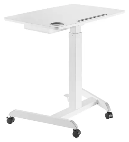 Maclean MC-903W bílá / Pracovní stanice / stolní podstavec / nastavitelná výška / ergonomická