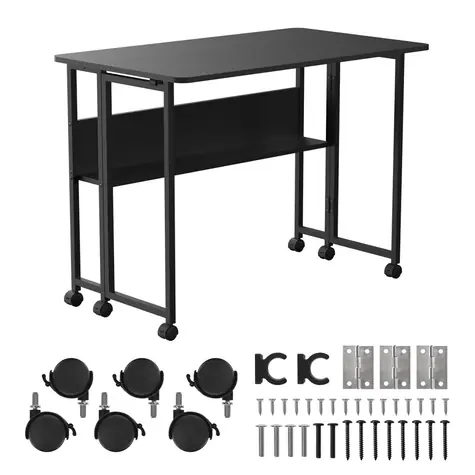 Skládací stolek MC-126 B černý / Skládací stolek / deska 100x58 cm / nosnost do 50 kg