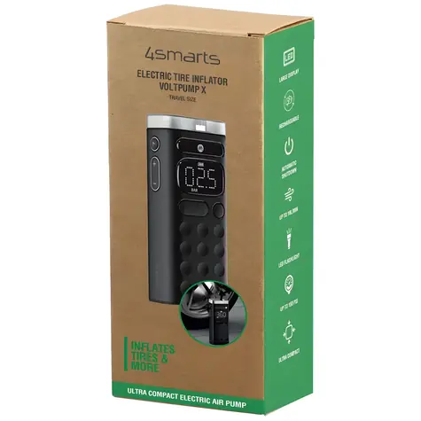 4smarts Voltpump X Travel Size černá / Elektrická hustilka / 150 PSI / USB-C / digitální displej