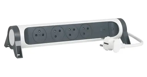 Prodlužovací kabel 4x zásuvka bílo-černá / Prodlužovací kabel / 4x 230V / 1,5 m