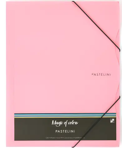 KARTON P+P Pastelini A4 růžová / Spisová složka / s gumou / 3 klopy