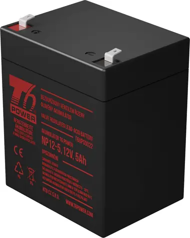 T6 Power RBC30, RBC29, RBC46 / Baterie pro UPS / 12V / 1x 5Ah / VRLA / životnost 3-5 let