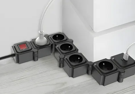 TB Touch Energy modulární prodlužovací zásuvka 1,5 m / Prodlužovací přívod / 7 zásuvek / USB-A + USB-C QC/PD