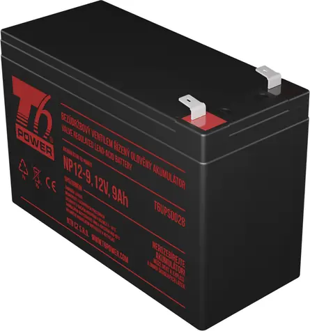 T6 Power NP12-9 / Akumulátor / 12V / 9Ah / VRLA / Faston F2