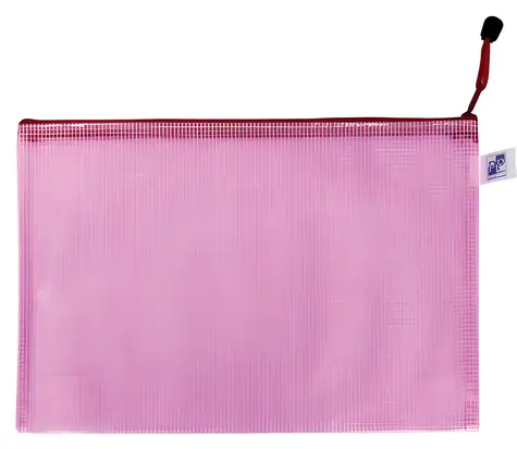 KARTON P+P Obálka se zipem síťovaná A5 růžová / Obálka / Plast / Zip / 23 x 17 cm