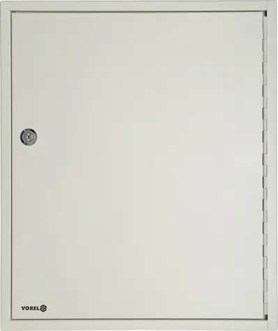 Vorel Skříňka na klíče 80 háčků slonová kost / Skříňka na klíče / 450x380x80 mm / ocel