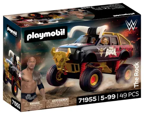 PLAYMOBIL Stavebnice WWE 71955 The Rock Monster Truck / Herní set / figurka The Rock