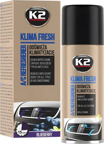 K2 Klima Fresh Blueberry / Osvěžovač vzduchu do klimatizace / 150 ml