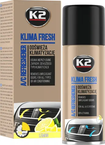 K2 Klima Fresh Lemon / Osvěžovač vzduchu do klimatizace / 150 ml