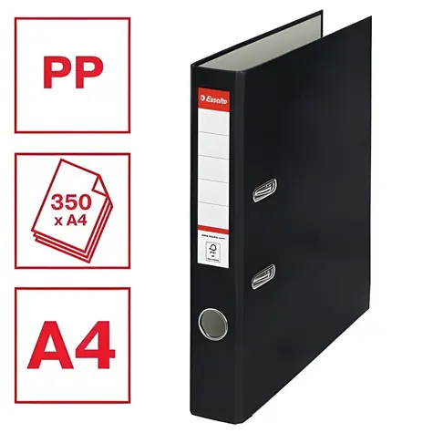 Esselte Economy A4 černý / Pořadač / Šířka hřbetu 50 mm / Vyměnný štítek