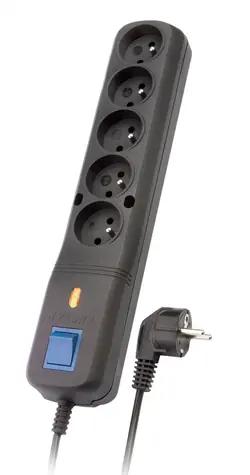 LF-530WA černá / Přepěťová ochrana / 3 zásuvky / EMI/RFI filtr / 3 m kabel