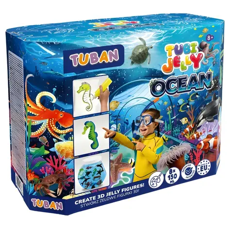 TUBAN Kreativní sada Tubi Jelly Ocean Velké akvárium / 8 barev / od 8 let