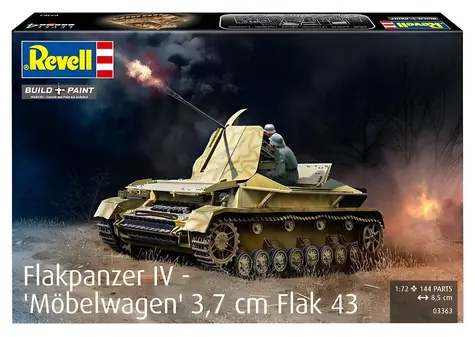 Revell Flakpanzer IV 3,7 cm Flak 43 / Plastikový model / 1:72