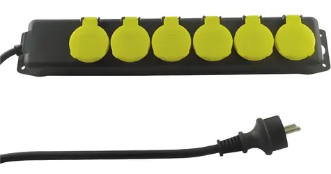 REV prodlužovací přívod IP44 6 zásuvek / Prodlužovací přívod / 6 zásuvek / kabel 1,4 m