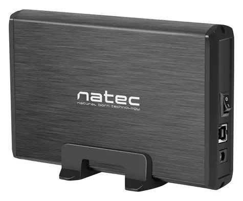 Natec Rhino černá / Externí box / 3,5" SATA HDD / USB 3.0 / napájecí adaptér