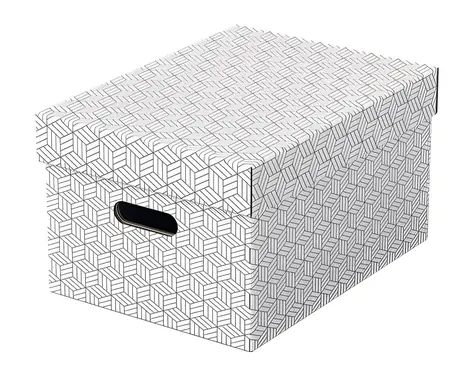 Esselte Home M bílá / Úložný box / sada 3 ks / lepenka / 265 × 205 × 365 mm
