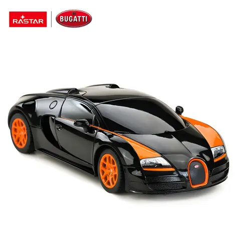 RASTAR RC auto Bugatti Grand Sport Vitese černá / Měřítko 1:24 / 19 cm / 27/40 MHz / 6+