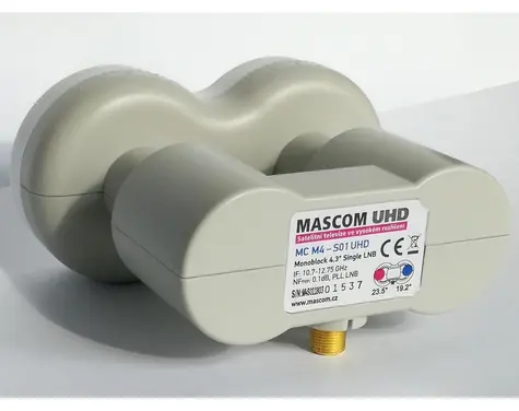 Mascom Monoblock 4,3 Single / LNB konvertor / MC M4-S01/S02/S03
