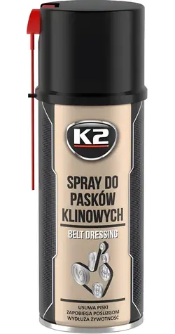 K2 Sprej na klínové řemeny 400 ml / Autochemie / Proti vysychání a prokluzu