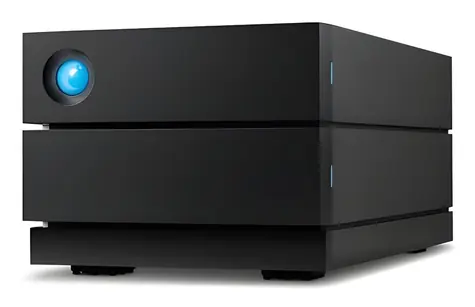 LaCie 2big RAID 8TB černá / Externí HDD 3.5" / 2x 4TB / USB-C 3.2 / RAID 0/1/JBOD / Čtečka karet SD/SDHC/SDXC/CF