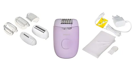 Philips 4000 BRE257/00 purpurová / Epilátor / 2 rychlosti / masážní funkce