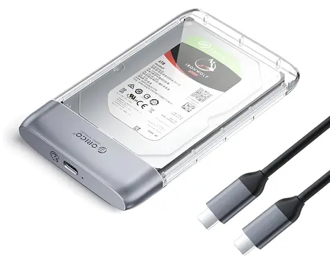 Orico TX25C3 transparentní / Box pro HDD/SSD / 2,5" / USB-C / 5 Gbps