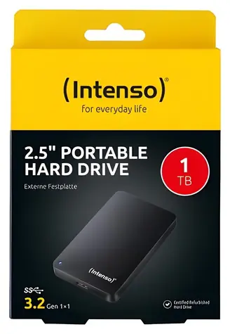 Intenso repasovaný externí disk 2,5" 1TB černá / Externí disk / USB 3.2 Gen 1 / R: 85 MB/s / W: 75 MB/s
