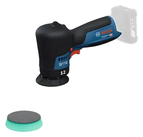 Bosch GPX 12V-77 Professional modrá/černá / Aku excentrická leštička / 12V / 77 mm / bez aku a nabíječky
