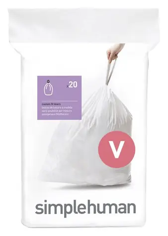 Simplehuman Sáčky do koše 16-18 l typ V / Sáčky do odpadkového koše / Zatahovací / 100 ks / 18 µm