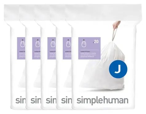 Simplehuman Sáčky do odpadkového koše 30-45 l typ J / Sáčky do odpadkového koše / zatahovací / 100 ks / 30 µm
