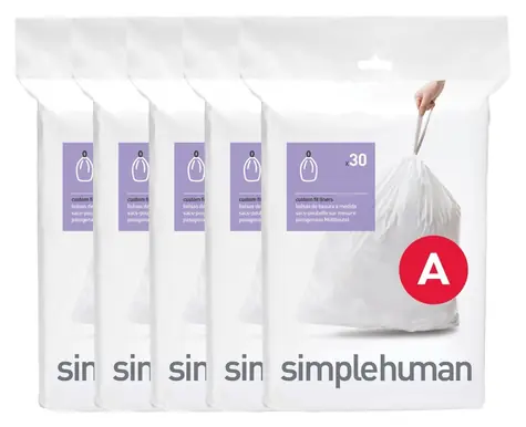 Simplehuman Sáčky do koše 4,5 l typ A / Sáčky do odpadkového koše / Zatahovací / 150 ks