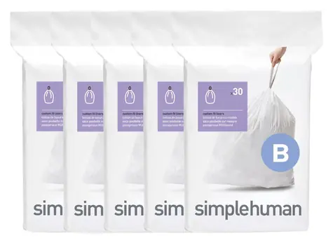 Simplehuman Sáčky do koše 6 l typ B / Sáčky do odpadkového koše / Zatahovací / 150 ks
