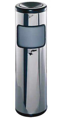 TKG Magnum / Odpadkový koš s popelníkem / nerezová ocel / 24 l
