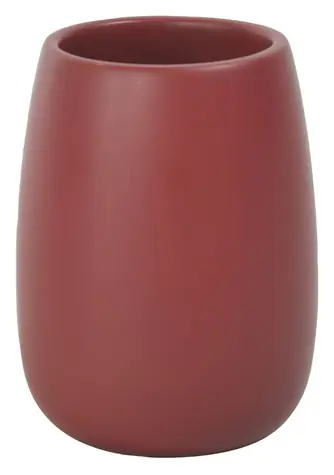 Spirella SVEN kelímek na zubní kartáčky bordó / Kelímek na kartáčky / Polyresin