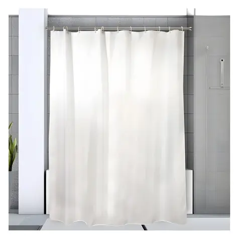 Spirella KRETA / Tyč na sprchový závěs / lesklý hliník / bez vrtání / 75 - 125 cm