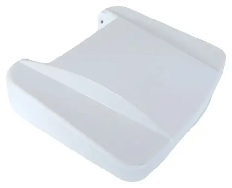 Denox víko na tříděný odpad 23400 bílé / Víko na odpadkový koš / pro čiré sklo / 42,5 × 51 × 7,3 cm