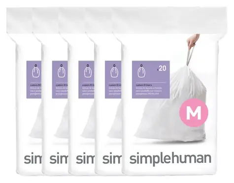 Simplehuman Sáčky do odpadkového koše 45 l typ M zatahovací / 100 ks / 30 µm